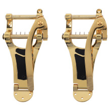 2X E-Gitarre Tremolo Bridge Ersatz Vibrato LP Gitarre Teile Ausgezeichnete Legierungen Tremolo Saitenhalter Brücke Kurbel Bar Golden