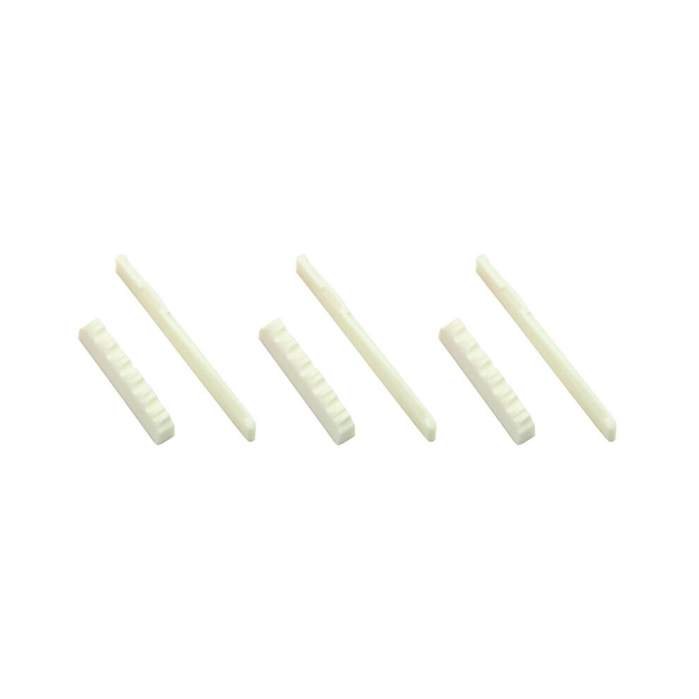 6 Set Ivory Bone Bridge Saddle And Nut For 6 String Acoustic Guitar 4713908218816