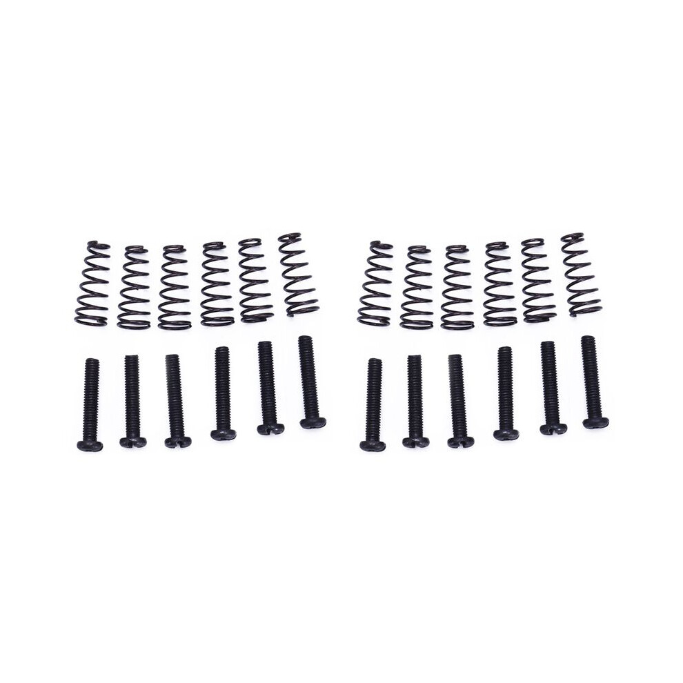 12 Pcs Electric Guitar Tremolo Bridge String Saddles Mount Adjust Conical Spring And Screws Black 6032948393078