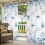 Κουρτίνες Blue Ocean Grommet, 54x84 ίντσες, αδιάβροχες, κουρτίνες για μπαλκόνι και κιόσκι, 5