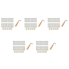 100x Tuning Pin Nails and 100Pcs Rivets,with L-Shape Tuning Wrench,for Lyre Harp Small Harp Musical Stringed Instrument