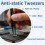4.5 inch Length Black Plastic Anti-static Tweezers Repair Tool 2 3