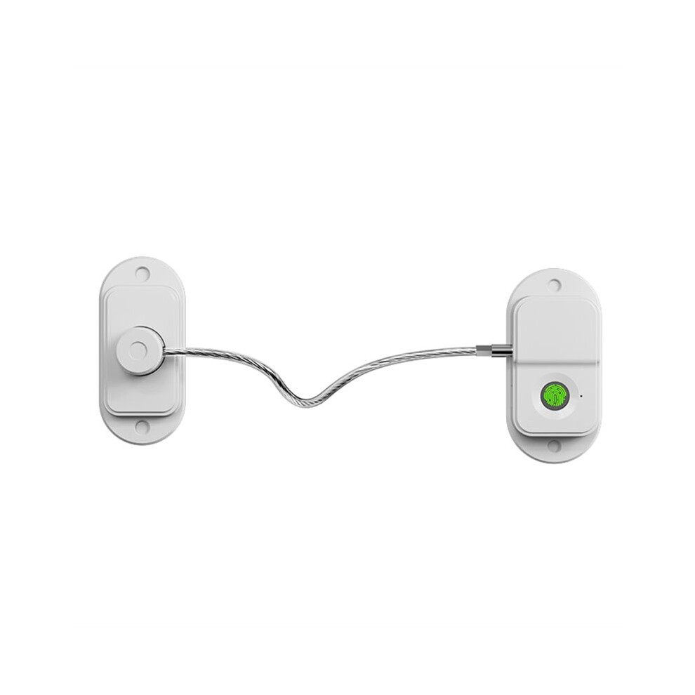 Rechargeable Fingerprint Lock Child Safety Lock Cabinet Fridge Drawer Door Lock Stainlesssteel Cable For Home Security,A 4713300062963