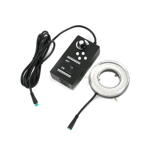 64 LED Ring Light Lamp for Stereo Microscope Video Camera Light Source Four-Zone Four-Wheel Drive Ring Light US Plug