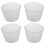 Plastic 120ml Electric Cooker Rice Measuring Cup 4pcs Clear White 1