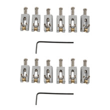 12 Roller Bridge Tremolo Saddles With Wrench For Strat Tele Electric Guitar Chrome Color