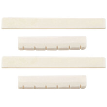 2X Bianco Chitarra Parte 6 String Chitarra Classica Ponte Azzurro E Dado Avorio Set