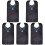 5Pcs Black Waterproof Adult Bib Foldable Polyester Clothing Protector 2