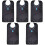 5Pcs Black Waterproof Adult Bib Foldable Polyester Clothing Protector 3