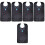 5Pcs Black Waterproof Adult Bib Foldable Polyester Clothing Protector 4