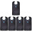 5Pcs Black Waterproof Adult Bib Foldable Polyester Clothing Protector 5