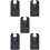 5Pcs Black Waterproof Adult Bib Foldable Polyester Clothing Protector 8