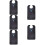 5Pcs Black Waterproof Adult Bib Foldable Polyester Clothing Protector 11
