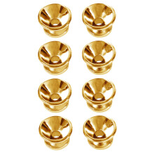 8 x Electric Acoustic Guitar Bass Strap Button Screw Lock Pins Pegs Pads Golden