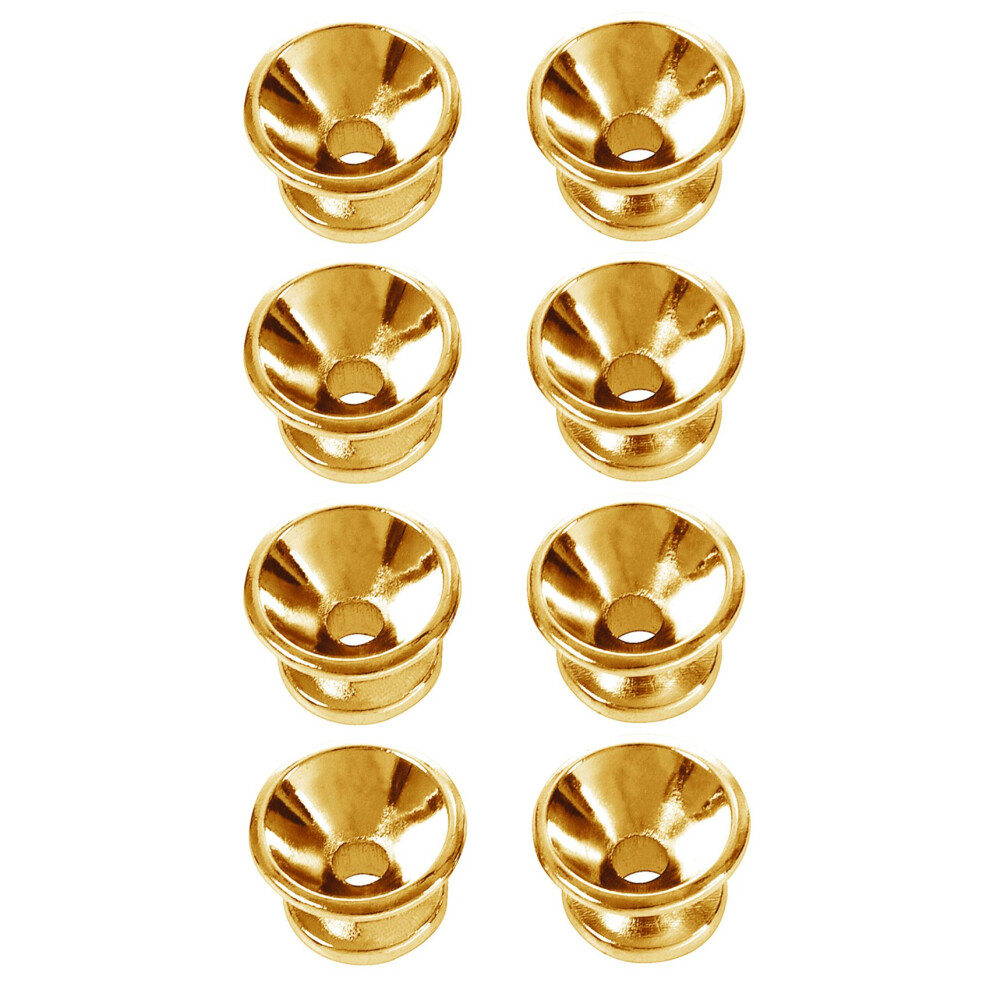 8 X Electric Acoustic Guitar Bass Strap Button Screw Lock Pins Pegs Pads Golden 4713009976974