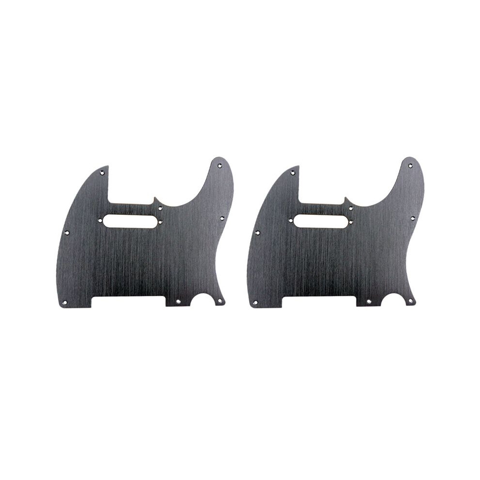 2X Black 8 Hole Tele Guitar Pickguard Metal Pick Guard For Standard Telecaster Pickguard Replacement 4711790651094