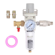 Pneumatikus forráskezelő szűrőszabályozó, 3/8 hüvelykes NPT automatikus olaj-vízleválasztó 0-150 PSI mérőműszerrel, teljesen kiszűri a