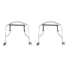 2X Harmonica Neck Holder 10 Holes Blues Harp Mouth Organ Stand Harmonic Rack -Silver