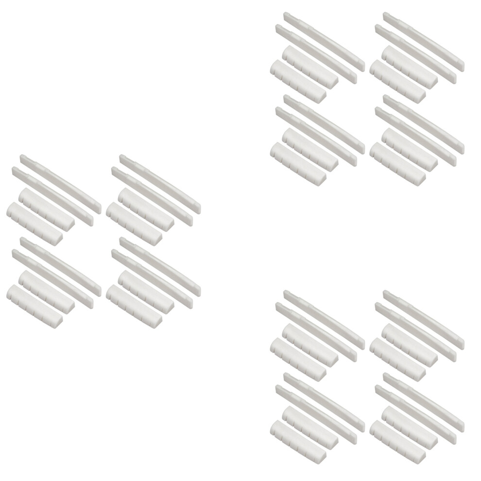 24 Sets Of 48Pcs 6 String Acoustic Guitar Bone Bridge Saddle And Nut Made Of Real Bone 4712022178525