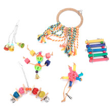 Cotton Rope Bird Swing Perch Toy For Parrots, Bird Cage Accessories With Easy Installation And Safe Natural Materials That Stimulate Movement And