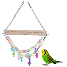 Parrot Enrichment Toy, Colorful Safe Bird Swing Bite Toy With Hook Non Toxic Climbing And Chewing Playthings For Budgies Cockatiels Macaws Durable