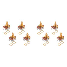 8X Shaft Full Metric Sized SteuertöPfe A500K Audio Taper Potentiometer Pot für E-Gitarren-Bass