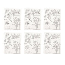 Skin-Friendly TPR Stamps for Invitations, Crisp Impressions Silicone Rubber Stamps for Card Making Scrapbooking Journaling Projects, Reusable Clear