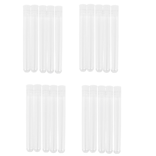 Provetta da Laboratorio Nel Plastica Trasparente da 500 Pezzi con Tappo 12X100mm