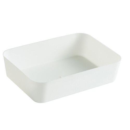 Space Saving Plastic Storage Box Office Desk Tidy 4L Black