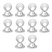 Pot Lid Note Holder Table Number Holder Desktop Metal Card Holder Suitable for Wedding Banquet(Silver)