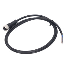 Câble de connectivité M12 polyvalent, isolation étanche IP67 et fil moulé industriel ignifugé, connecteur mâle à verrouillage fileté vers