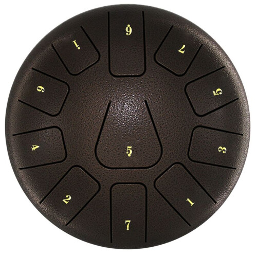 Tambor de Língua de Aço de 8 Polegadas, Pandeiro de 11 Notas com Baquetas e Palhetas para Meditações Instrumento de Pandeiro H