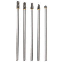 High Hardness Carbide Burr Set, Durable Tungsten Carbide Rotary Burr Set for Woodworking, Double Grain Long Handle Tool for Efficient Grinding,