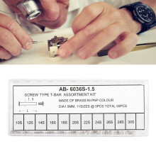 AB‑6036 Stainless Steel Spring Bar Screw Watch Repair Tool Silver 1.5mm