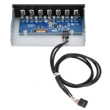 7 Port USB 2.0 Hub Panel with 4pin Power