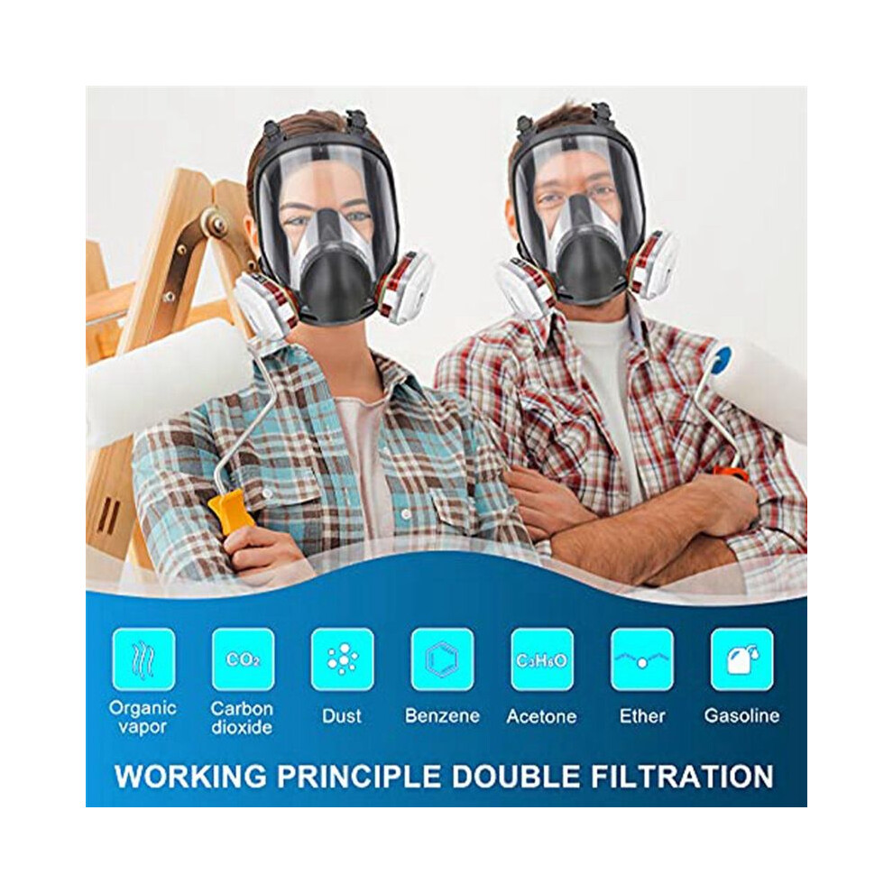 Full Protection Mask Respiratory Protection Breathing Reusable Protective Mask With Activated Carbon Filter 6033650083295