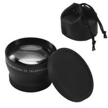52mm 2X Magnification Telephoto Lens for AF-S 18-55mm 55-200mm Lens Camera