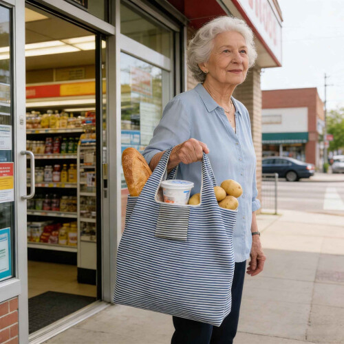 Οικολογική, πτυσσόμενη, αδιάβροχη τσάντα Oxford Tote, 40L, ενισχυμένες λαβές, 2
