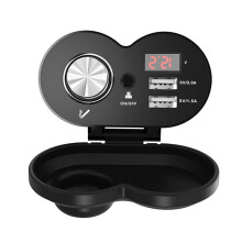 Motorrad-Dual-USB-Ladegerät 5V 1,5A+3A 4,9ft Schwarz