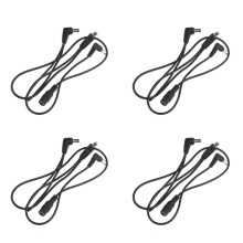 4X Vitoos 3 Wege Elektrode Daisy Chain Harness Kabel Kupferdraht für Gitarreneffekte Netzteil Splitter Schwarz