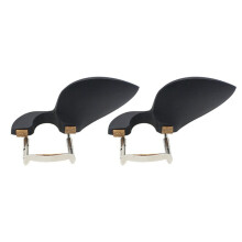 2X 3/4 4/4 Mentonniere de Violon Mentonniere en Bois avec Standard Support Noir