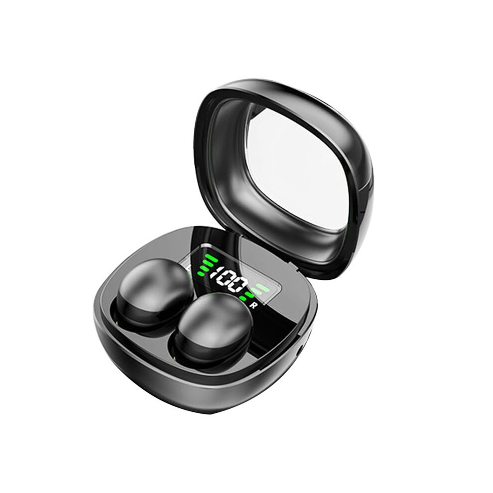 Wireless Invisible Earbuds Headphones With Digital Display Side Sleep Comfortable Earphones Black 4713250899190