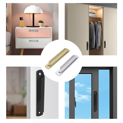Furniture Long Handle Window Sliding Door Knob Cabinet Drawer Pulls Aluminum Alloy Push Pull Balcony Gate Window Pulls 1