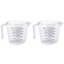 2X Back Werkzeuge Doppelseitiger Mess Becher Aus Kunststoff mit Mess Becher Messzylinder 600 Ml