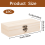 1 caja de madera rectangular color almendra blanqueada, 18x8x5cm 2