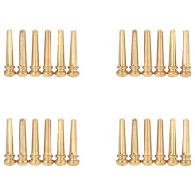 24 Pieces Brass Folk Acoustic Guitar Bridge Pin Peg Nail Metal