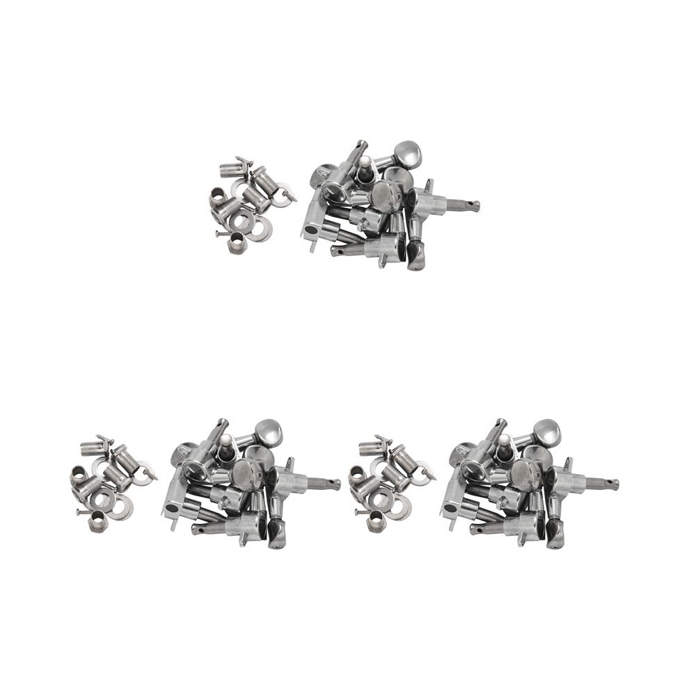 3X Fleur Tuning Pegs / Strings For Stratocaster / Tele / Acoustic Guitar 6L Silver 6032664163252