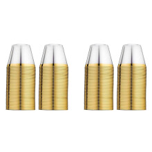 2X Bicchieri di Plastica Con Bordo Dorato, Bicchieri di Plastica Bicchieri Riutilizzabili per Feste Bicchieri Da Vino per Champagne Cocktail Martini
