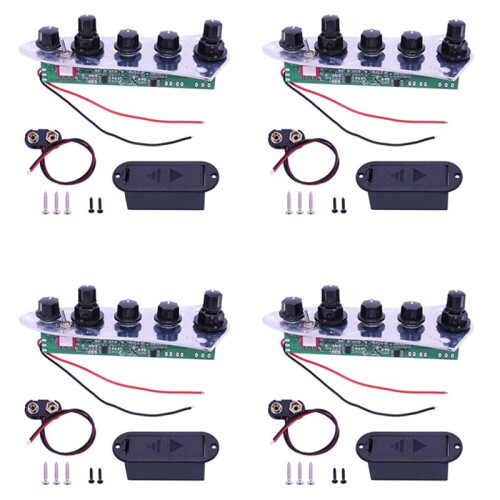 4X 5 Jazz JB Bass Loaded Wired Control Plate för 4/5-Strängade Basgitarrdelar