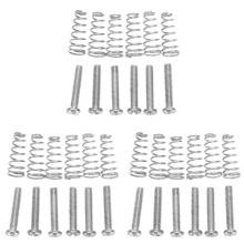 18 Pcs Electric Guitar Tremolo Bridge String Saddles Mount Adjust Conical Spring and Screws Silver